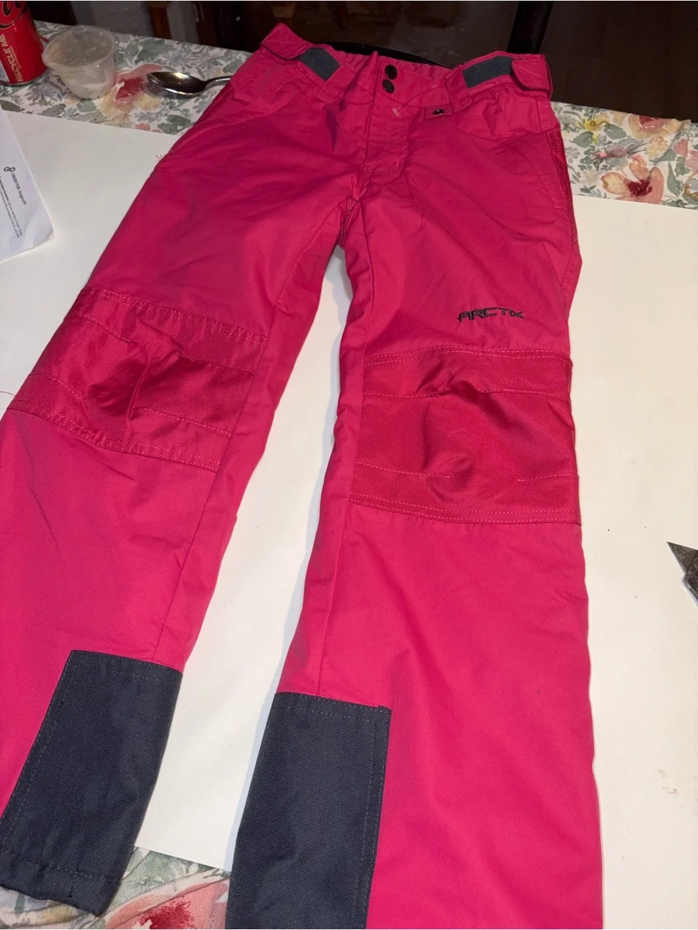 Arctix Kids Snow Pants with Reinforced Knees and Seat in fuchsia medium - Picture 9 of 12
